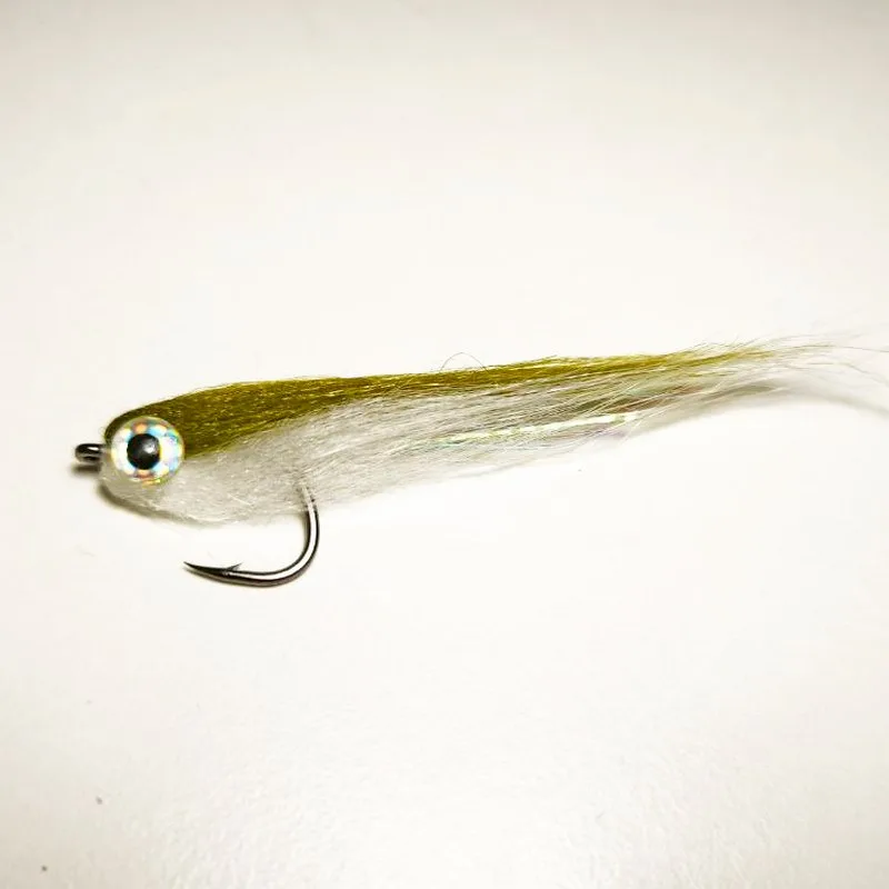 Streamer Baitfish Imitation - White/Olive - Image 2