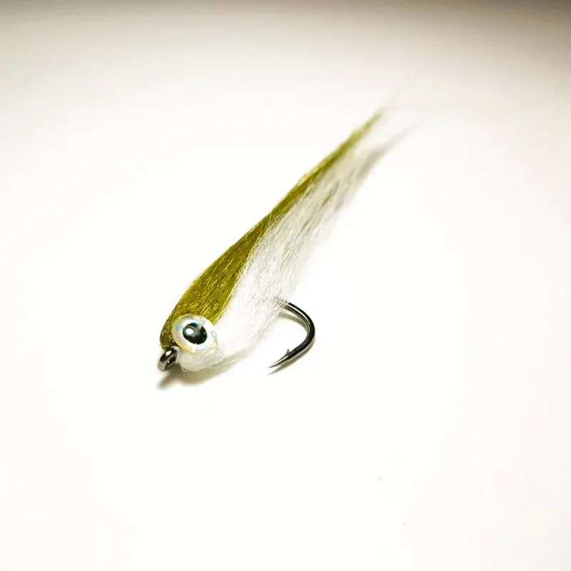 Streamer Baitfish Imitation - White/Olive - Image 3