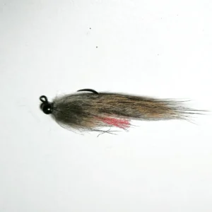 Peacock ice dub body on a muskrat fur jig streamer
